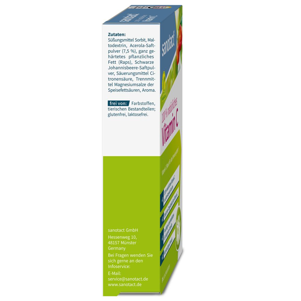 sanotact 100% natürliches Vitamin C 30 St Lutschtabletten