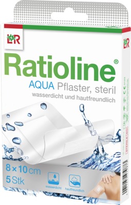 RATIOLINE aqua Duschpflaster Plus 8x10 cm steril 5 St Pflaster