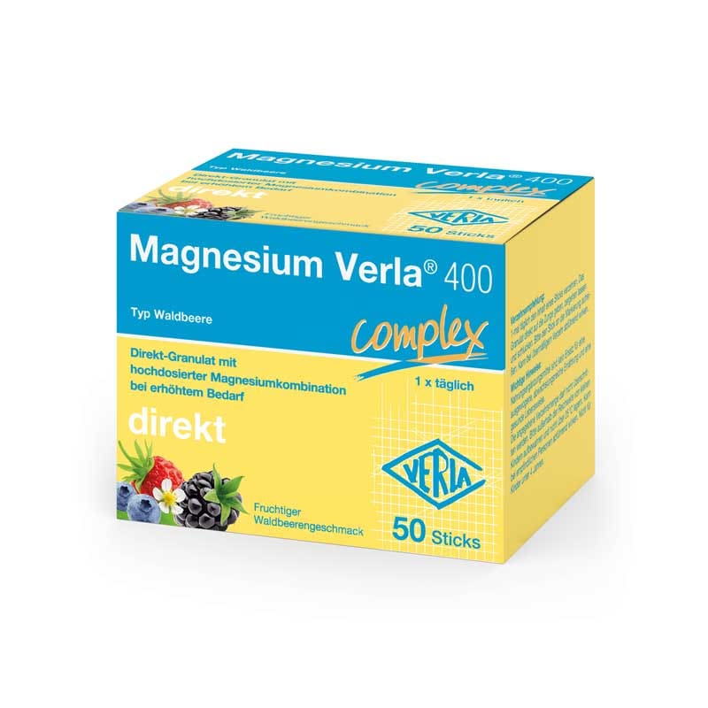 Magnesium Verla 400 complex Waldbeere 50 St Granulat
