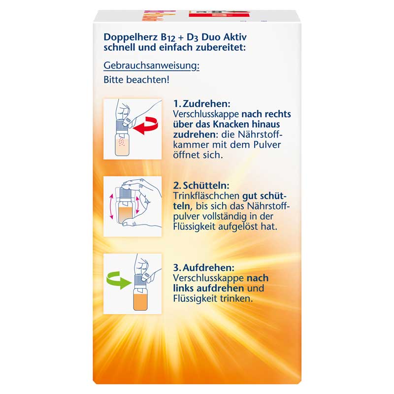 Doppelherz aktiv B12 + D3 Duo Aktiv 30 St Trinkampullen