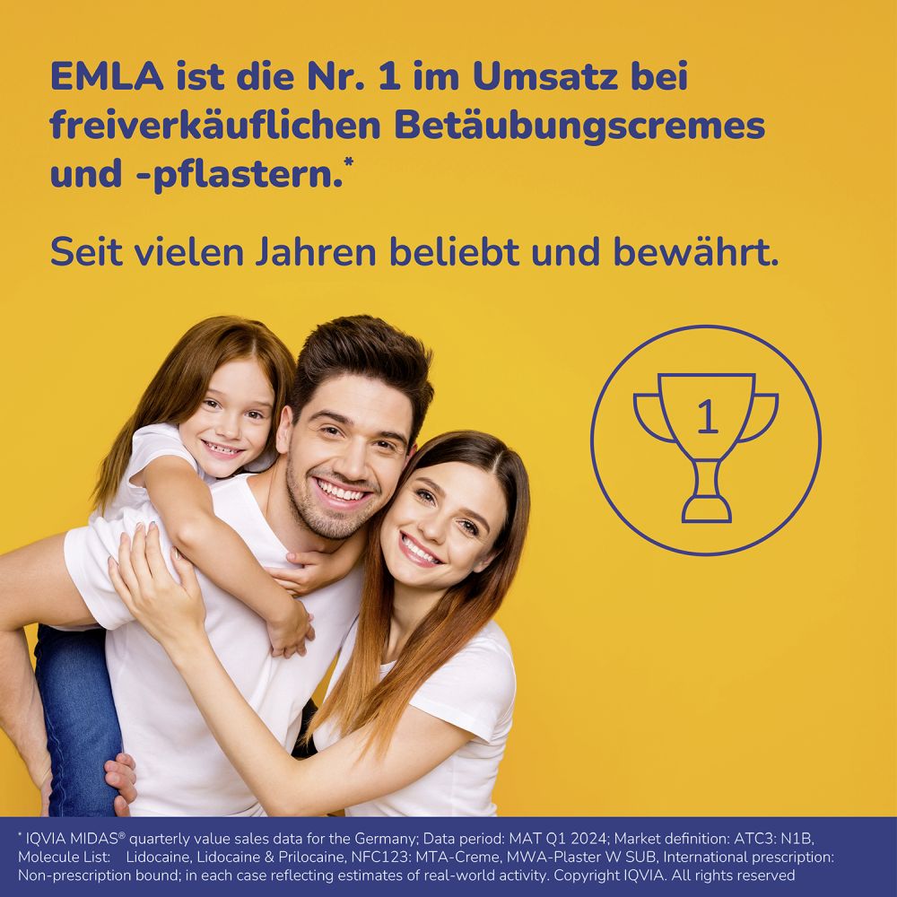 Emla 25 Mg/g + 25 Mg/g Creme 30 g Creme