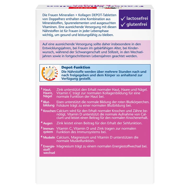Doppelherz aktiv Frauen Mineralien + Kollagen 30 St Tabletten