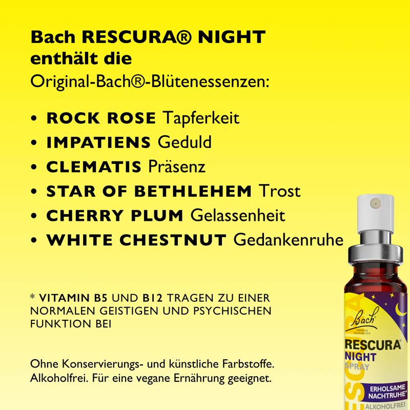 Bach RESCURA NIGHT SPRAY ALKOHOLFREI 20 ml Spray