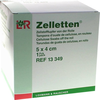 ZELLETTEN Tupfer 4x5 cm unsteril Rolle 300 St Tupfer
