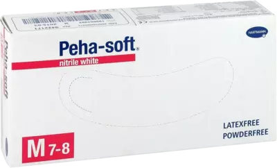 PEHA-SOFT nitrile white Untersuchungs- und Schutzhandschuhe unsteril puderfrei M 100 St Handschuhe