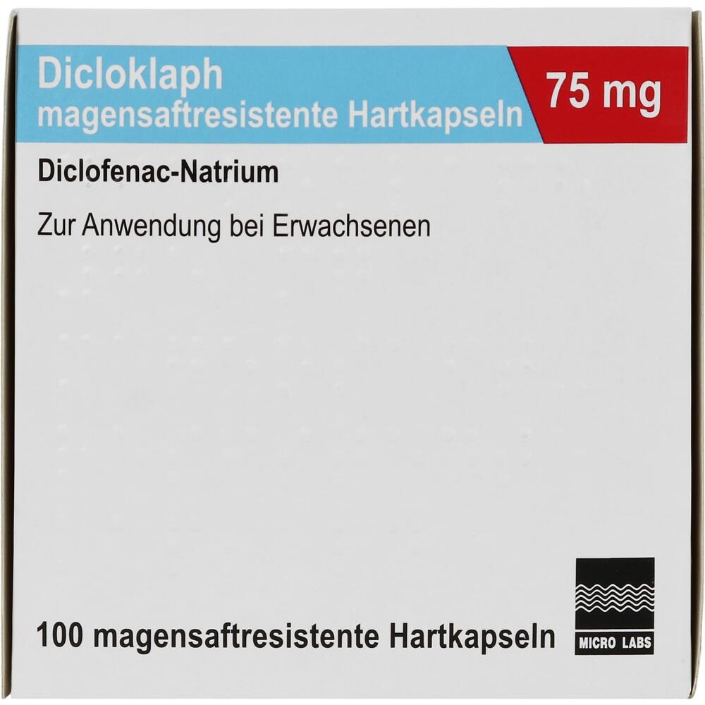 Dicloklaph 75 mg 100 St Magensaftresistente Hartkapseln