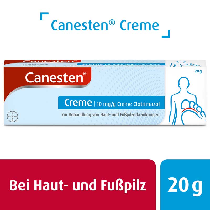 Canesten gegen Pilzerkrankungen an Haut & Füßen 20 g Creme
