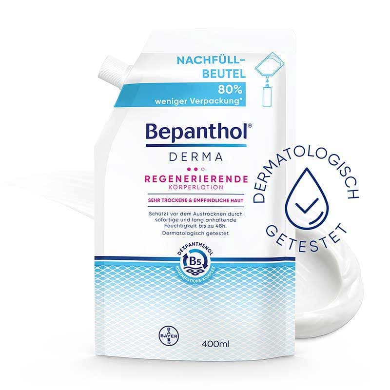 Bepanthol DERMA Regenerierende Körperlotion Nachfüllbeutel 1X400 ml Lotion