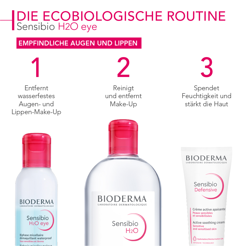 BIODERMA Sensibio H2O 2-Phasen Mizellen-Make-up-Entferner  125 ml Lösung