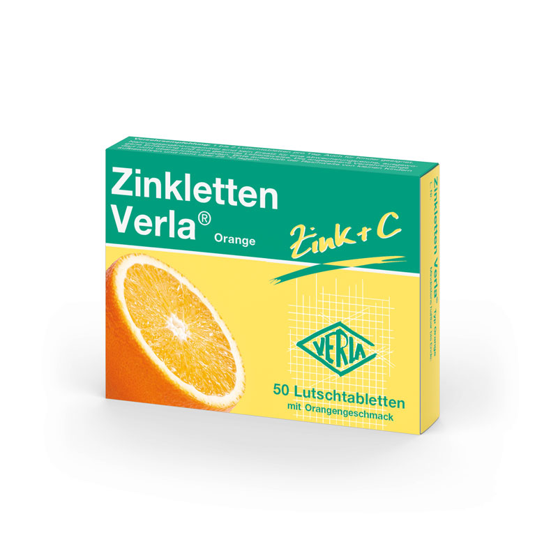 ZINKLETTEN Verla Orange  50 St Lutschtabletten