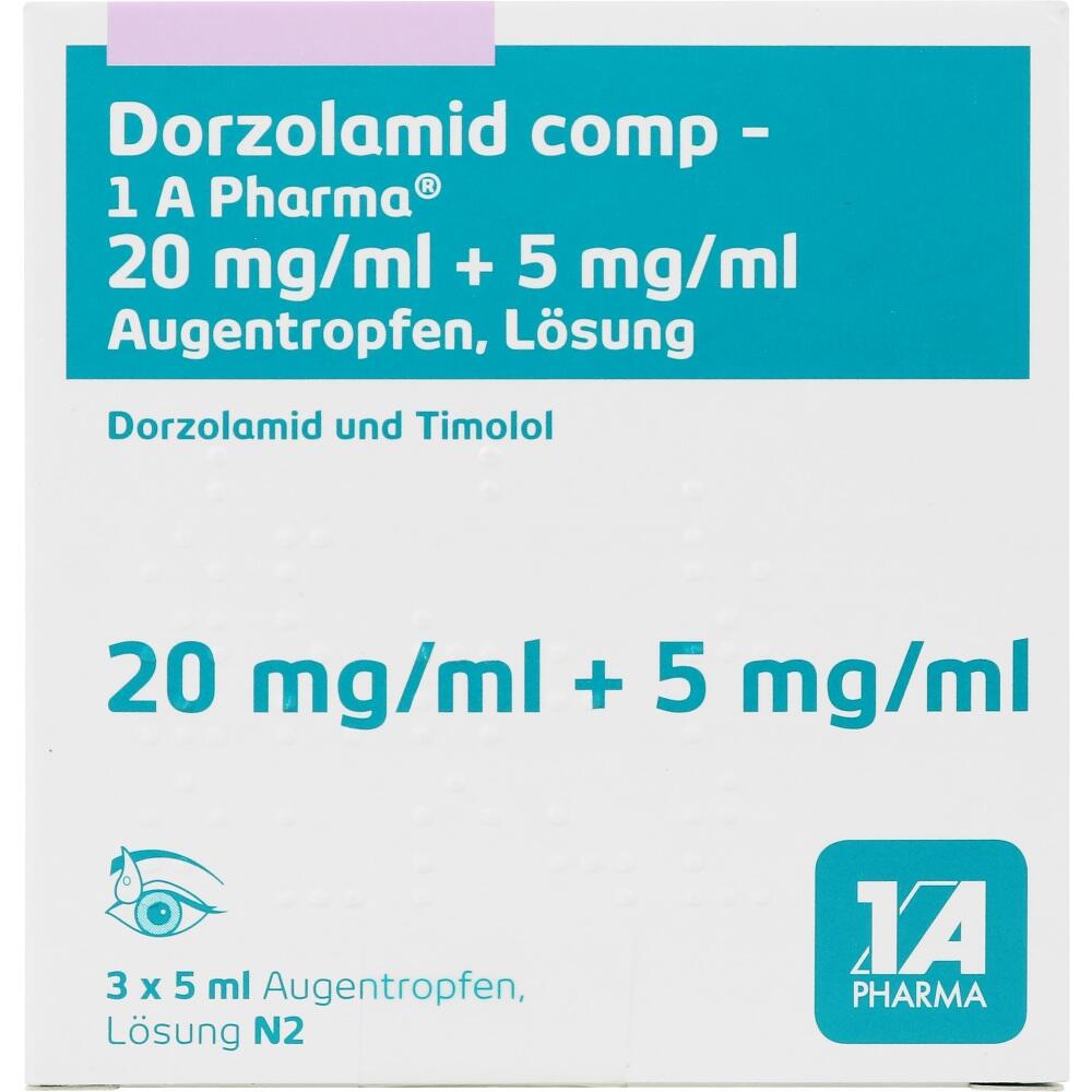 Dorzolamid comp-1 A Pharma 20mg/ml+5mg/ml 3X5 ml Augentropfen