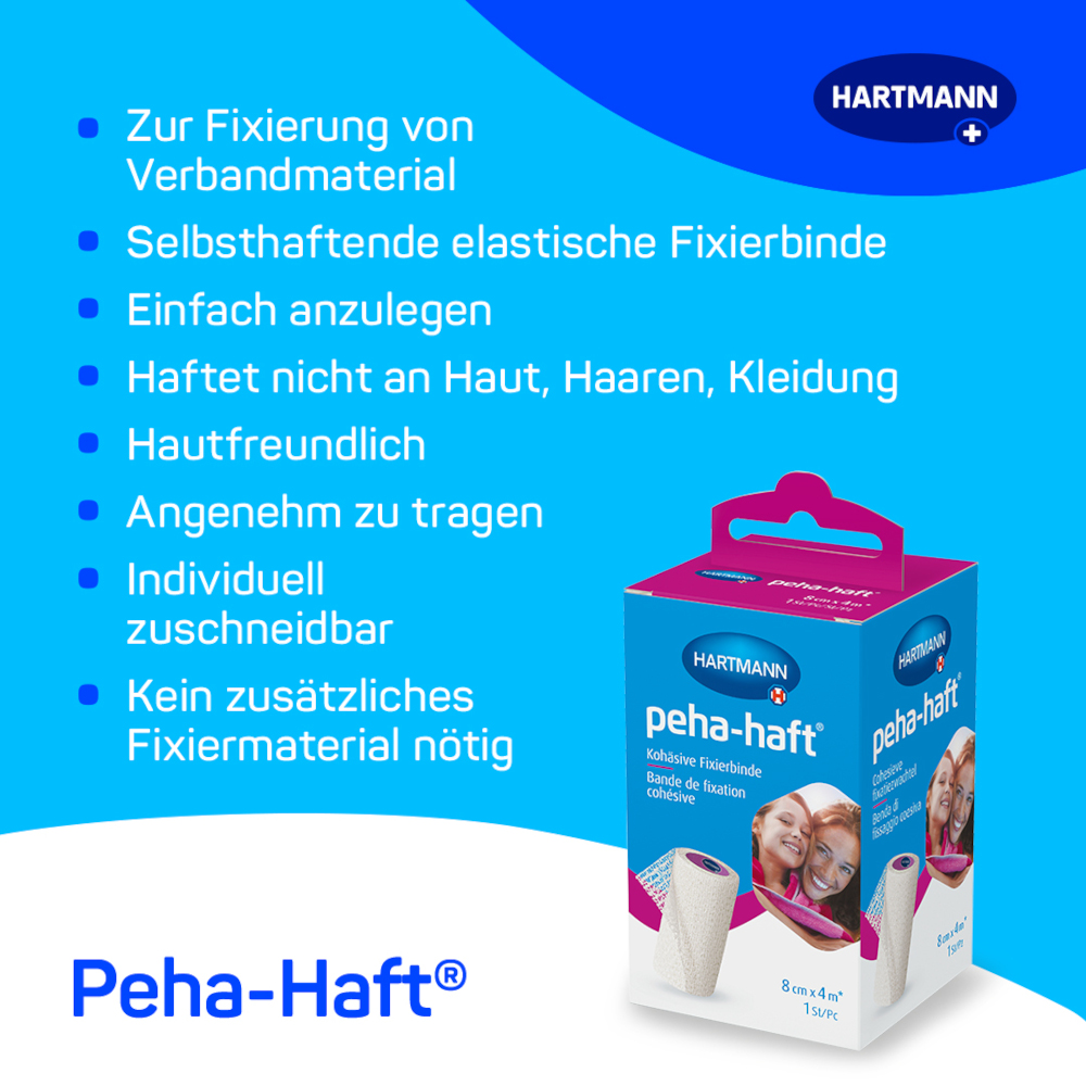 peha-haft Kohäsive Fixierbinde 8 cm x 4 m 1 St Binden