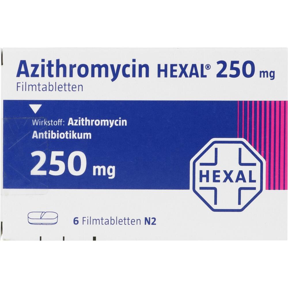 Azithromycin HEXAL 250mg 6 St Filmtabletten