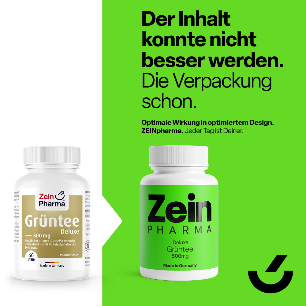 Zein PHARMA Deluxe Grüntee 500mg 60 St Kapseln