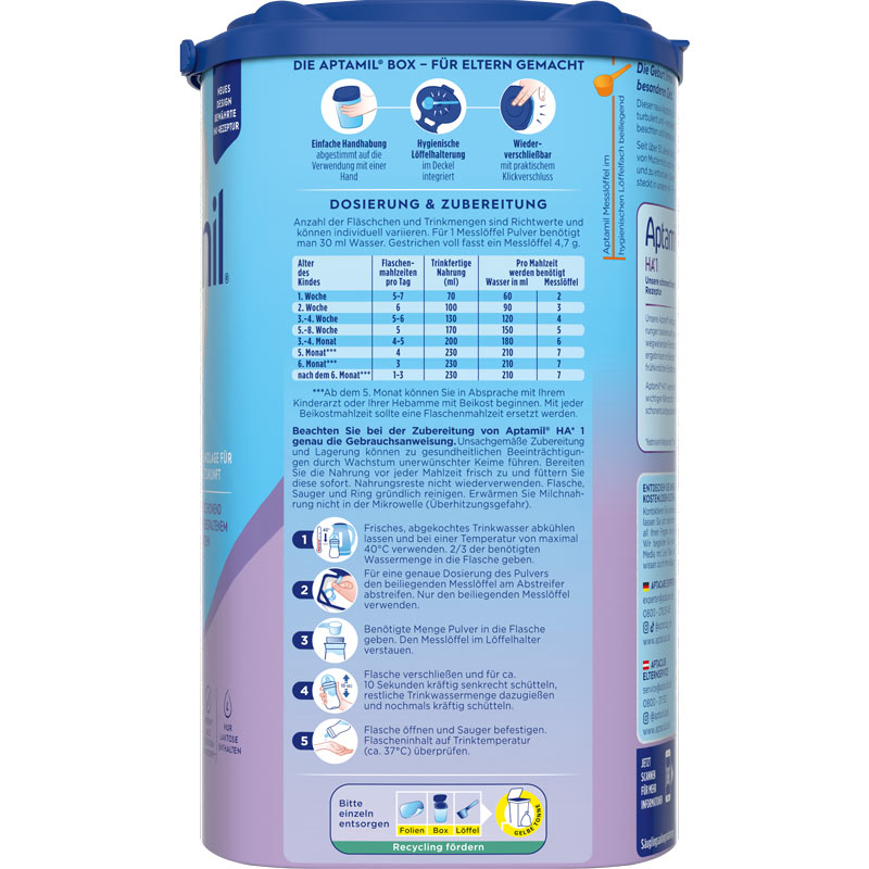 Aptamil HA 1 ANFANGSNAHRUNG 800 g Pulver