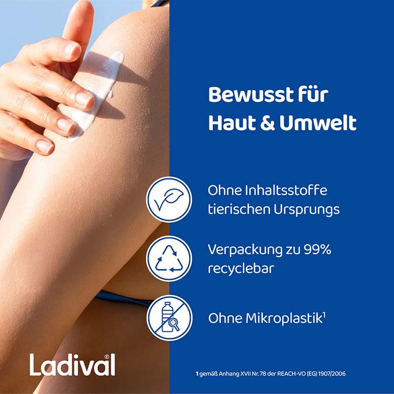 Ladival Allergische Haut Sonnenschutz-Gel LSF 50+: Sonnencreme für den Körper bei Sonnenallergie und Mallorca-Akne, wasserfest, mit 4-fach Zellschutz, 200ml