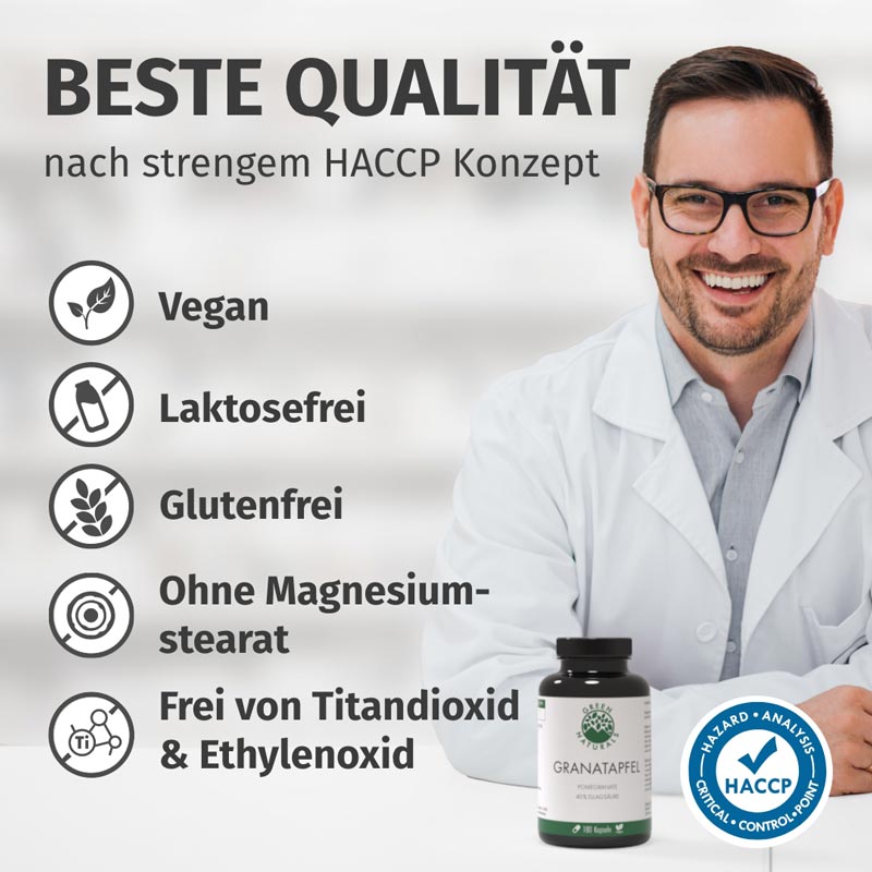 GREEN NATURALS GRANATAPFEL + 40% Ellagsäure 180 St Kapseln