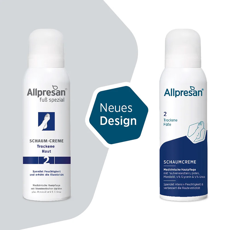 Allpresan Fuß spezial Nummer 2 ORIGINAL SCHAUM-CREME Trockene Haut 125 ml Schaum