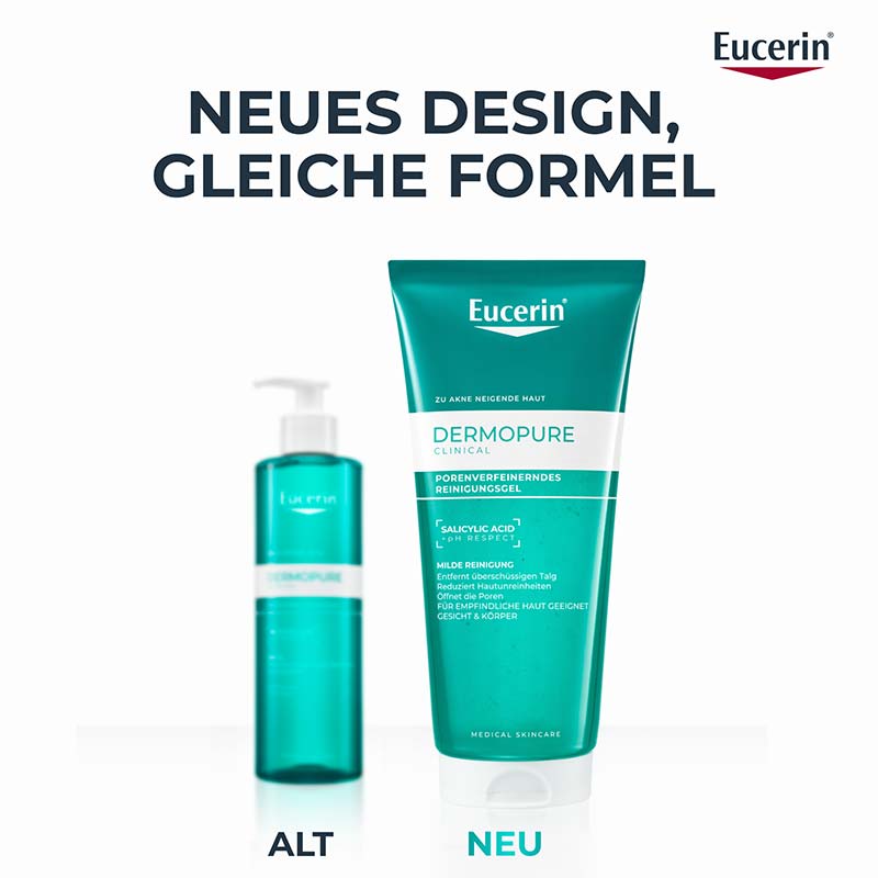 Eucerin DERMOPURE CLINICAL PORENVERFEINERNDES REINIGUNGSGEL +20% sparen* 200 ml Gel