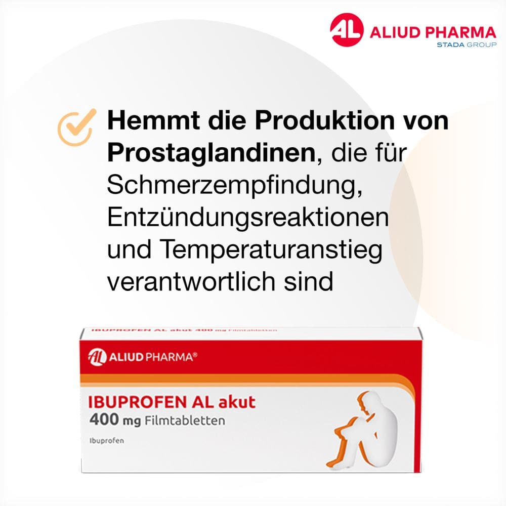 Ibuprofen AL akut 400 mg Filmtabletten bei akuten Schmerzen