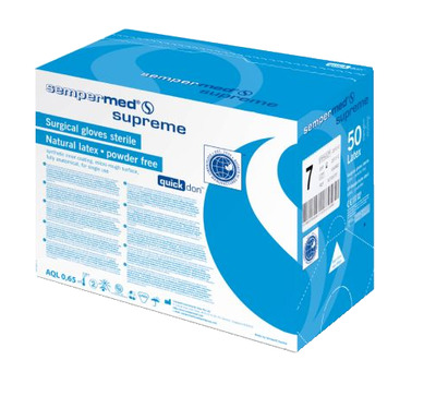 SEMPERMED Supreme OP-Handsch.steril puderfr.Gr.7,5 50X2 St Handschuhe