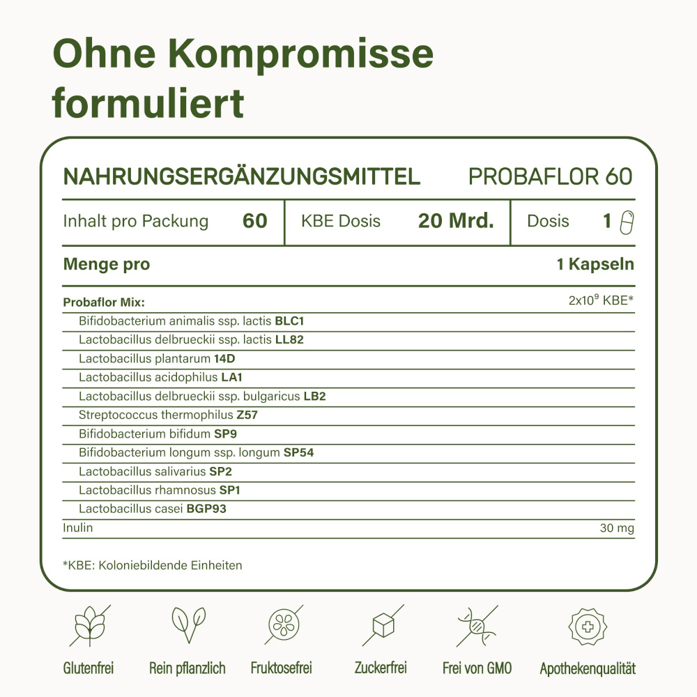 nupure probaflor 60 St Kapseln magensaftresistent