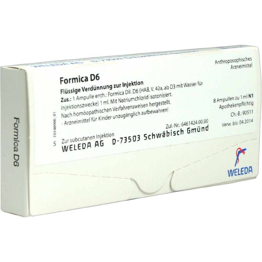 WELEDA FORMICA D 6 Ampullen 8X1 ml Ampullen