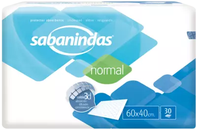 SABANINDAS normal Bettschutzeinlage 40x60 cm 30 St