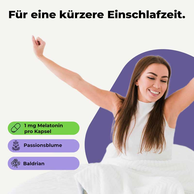 Avitale MELATONIN Plus Passionsblume und Baldrian 60 St Kapseln