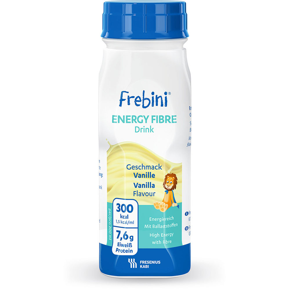 Frebini Energy Fibre Trinknahrung Vanille 6X4X200 ml Flüssigkeit