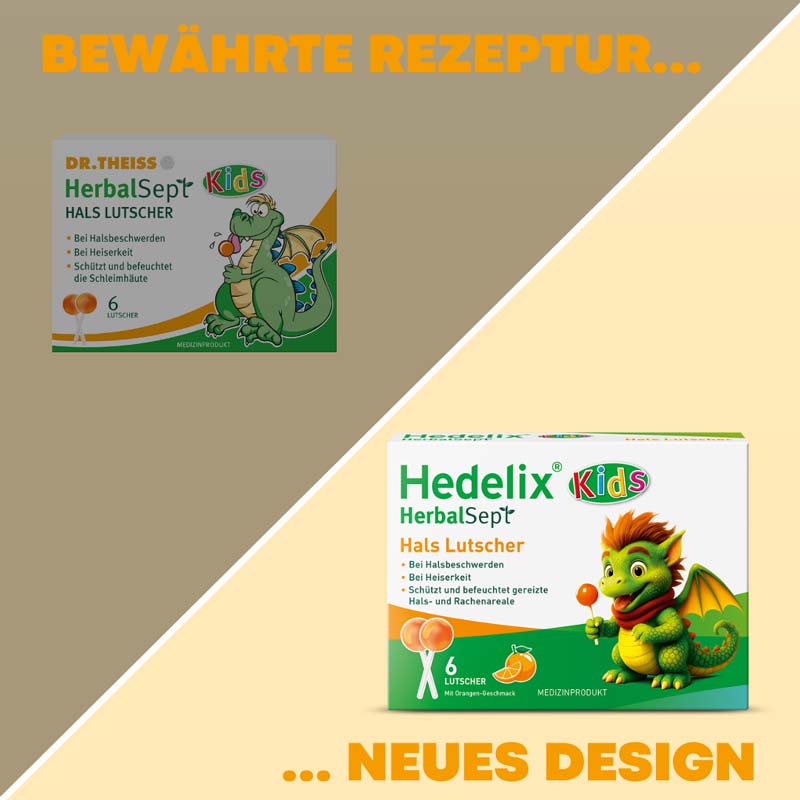 Hedelix HerbalSept Hals Lutscher Kids 6 St Bonbons