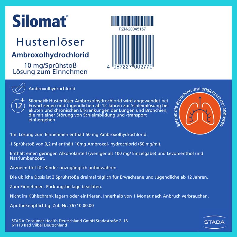 Silomat Hustenlöser Spray 13 ml Lösung zum Einnehmen