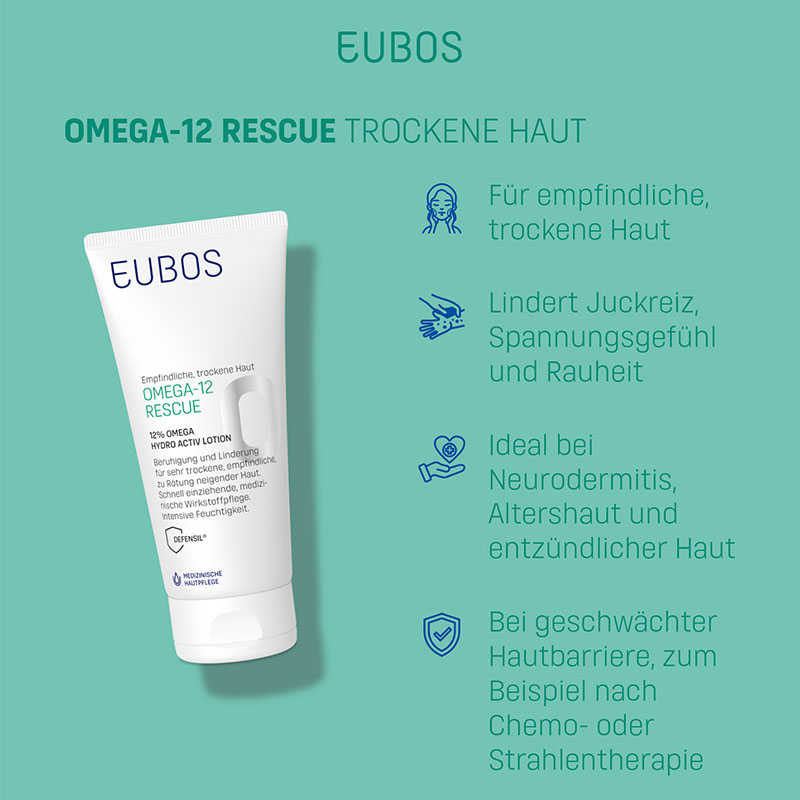 EUBOS OMEGA 12 RESCUE 200 ml Lotion