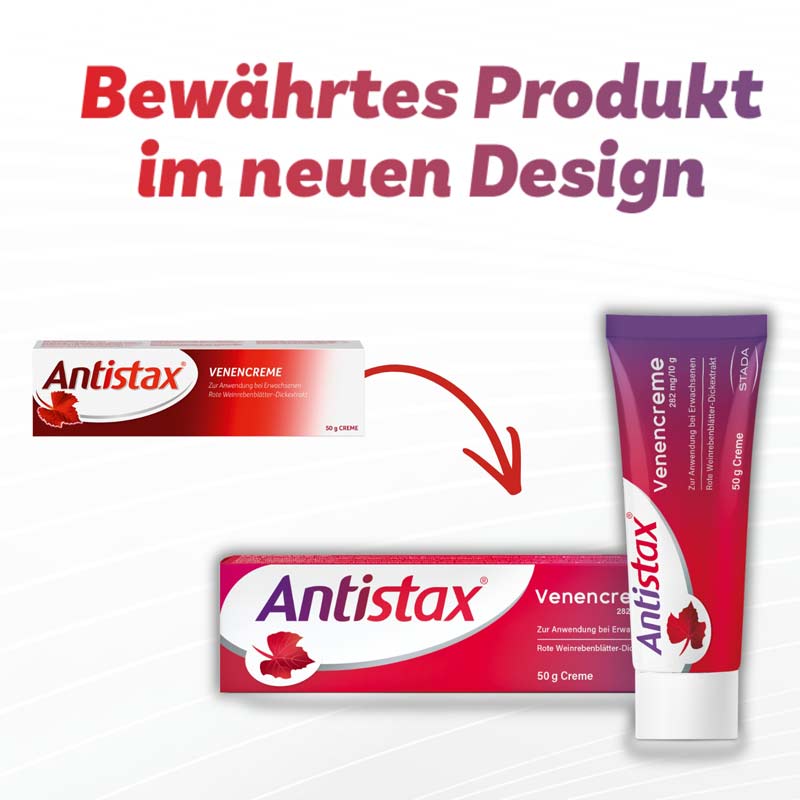 Antistax Venencreme, bei müden, schweren Beinen, Venenschwäche & Krampfadern 50 g Creme