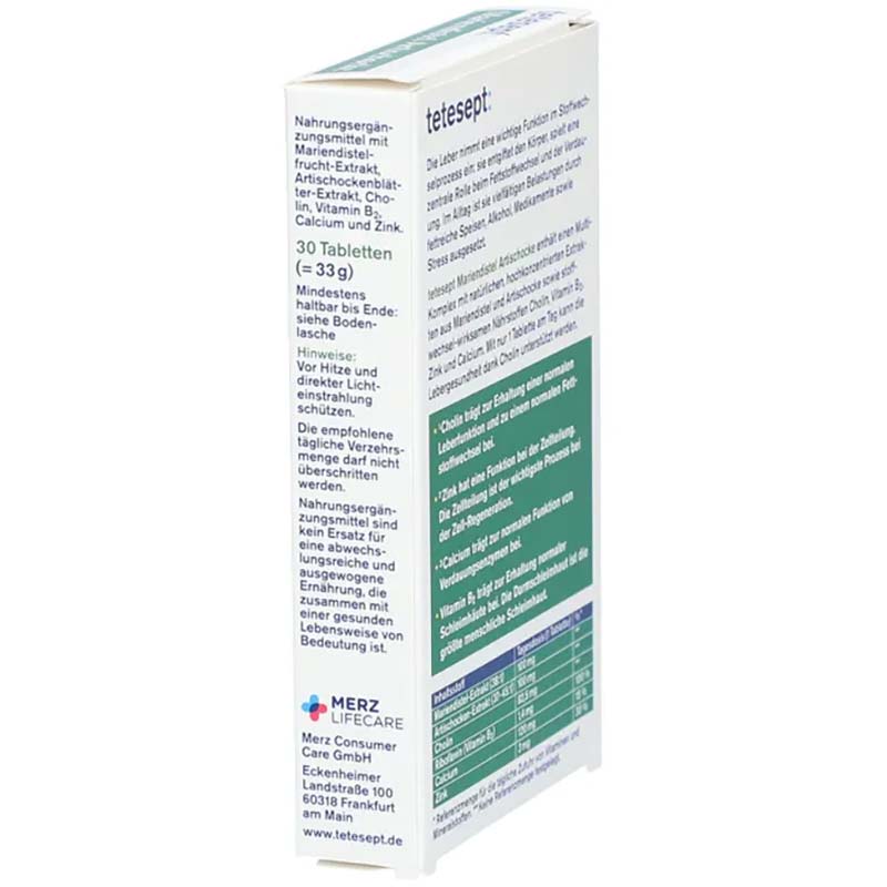tetesept Mariendistel Artischocke 30 St Tabletten