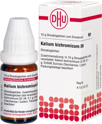 KALIUM BICHROMICUM D 6 Globuli 10 g Globuli