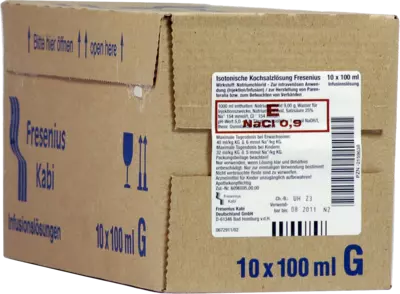 KOCHSALZLÖSUNG 0,9% Glasfl.Fresenius 10X100 ml Infusionslösung