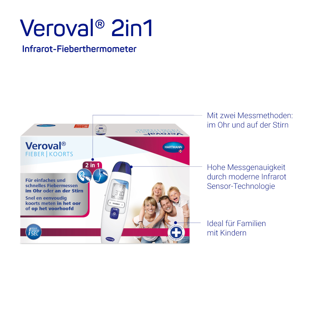 Veroval 2in1 Infrarot-Fieberthermometer 1 St