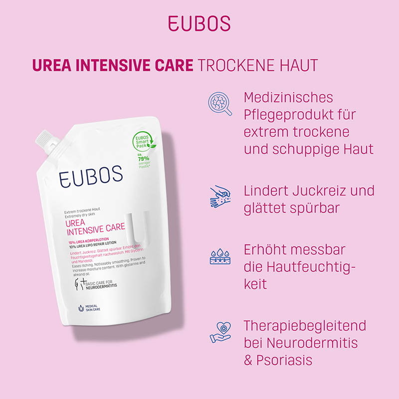 Eubos Extrem trockene Haut UREA INTENSIVE CARE 10% Körperlotion Nachfüllbeutel 400 ml Lotion