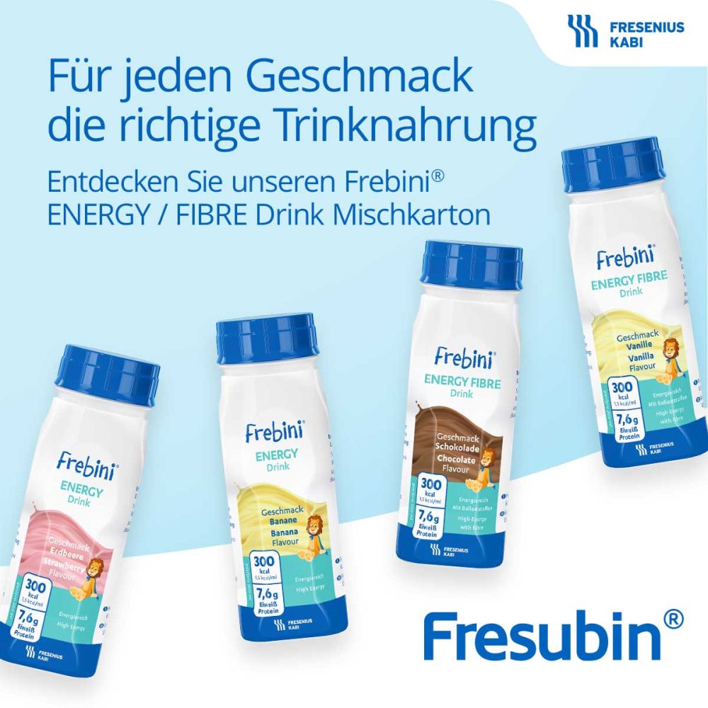 Frebini Energy Fibre Trinknahrung Vanille 6X4X200 ml Flüssigkeit