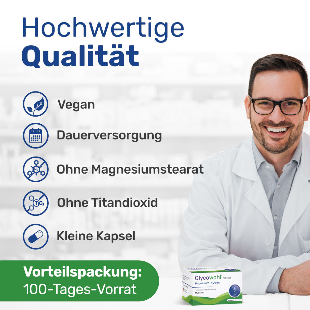 Glycowohl protect Magnesium 400mg 200 St Kapseln