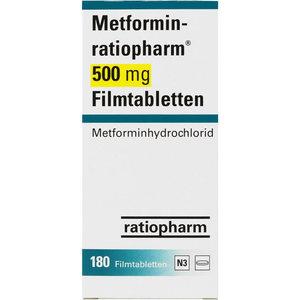 Metformin-ratiopharm 500mg 180 St Filmtabletten