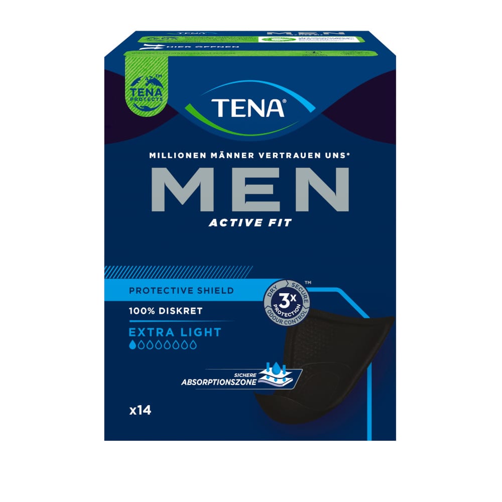 TENA MEN ACTIVE FIT EXTRA LIGHT Inkontinenzeinlagen 8X14 St