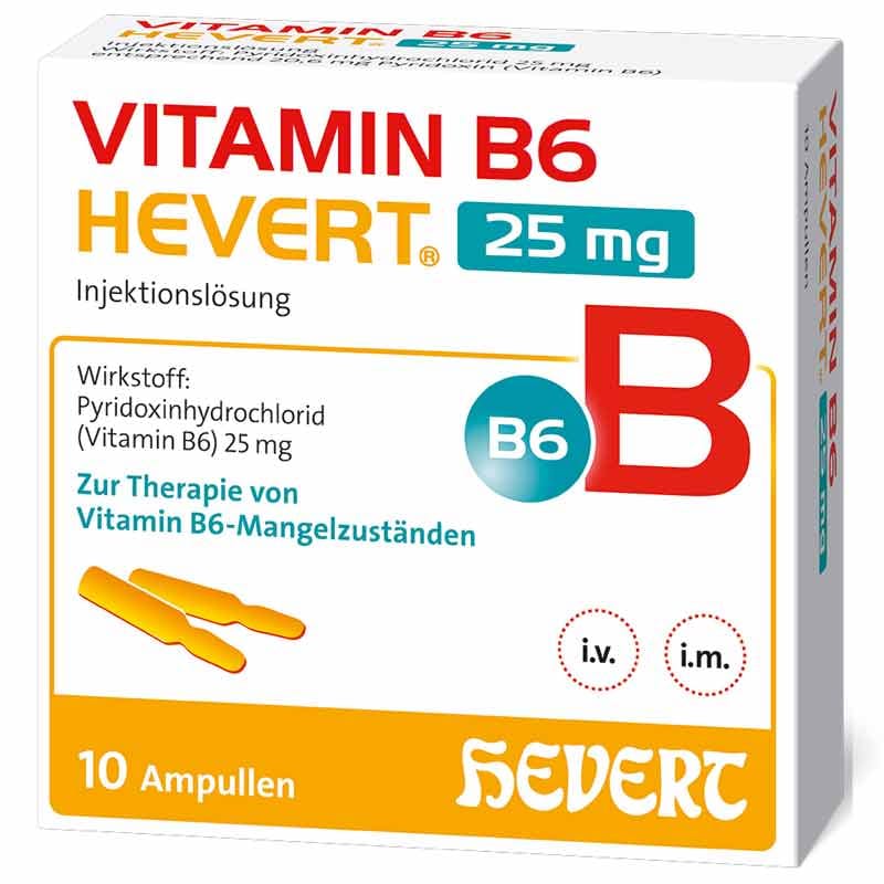 VITAMIN B6 HEVERT 25 mg 10X2 ml Injektionslösung