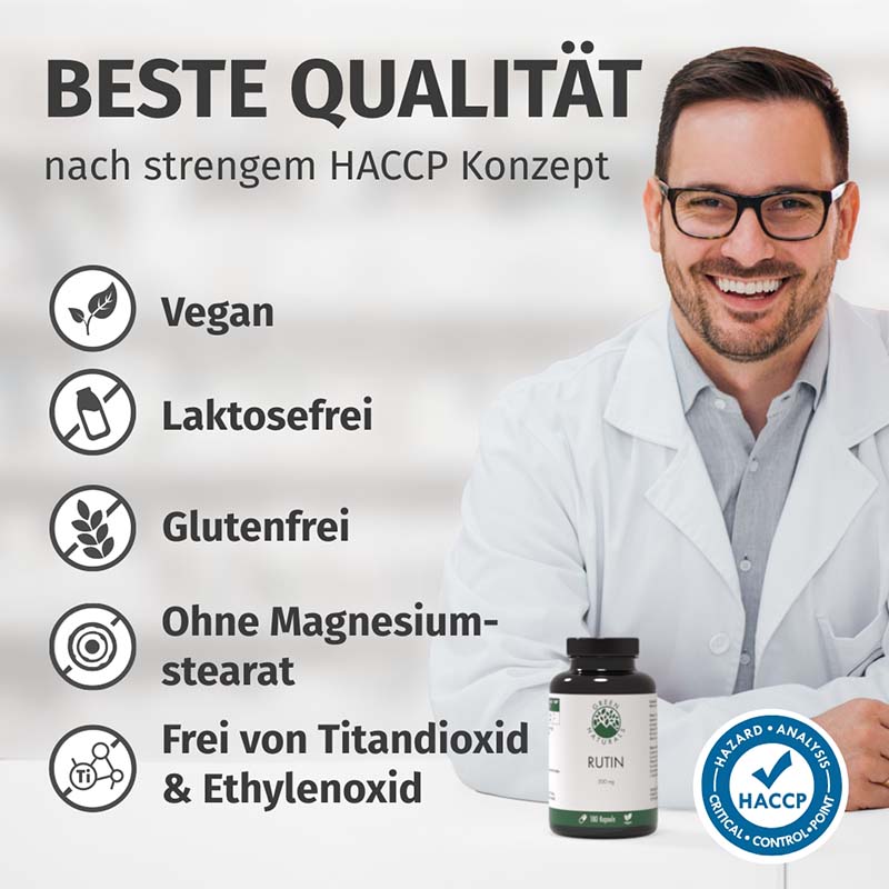 GREEN NATURALS RUTIN 500 mg 180 St Kapseln