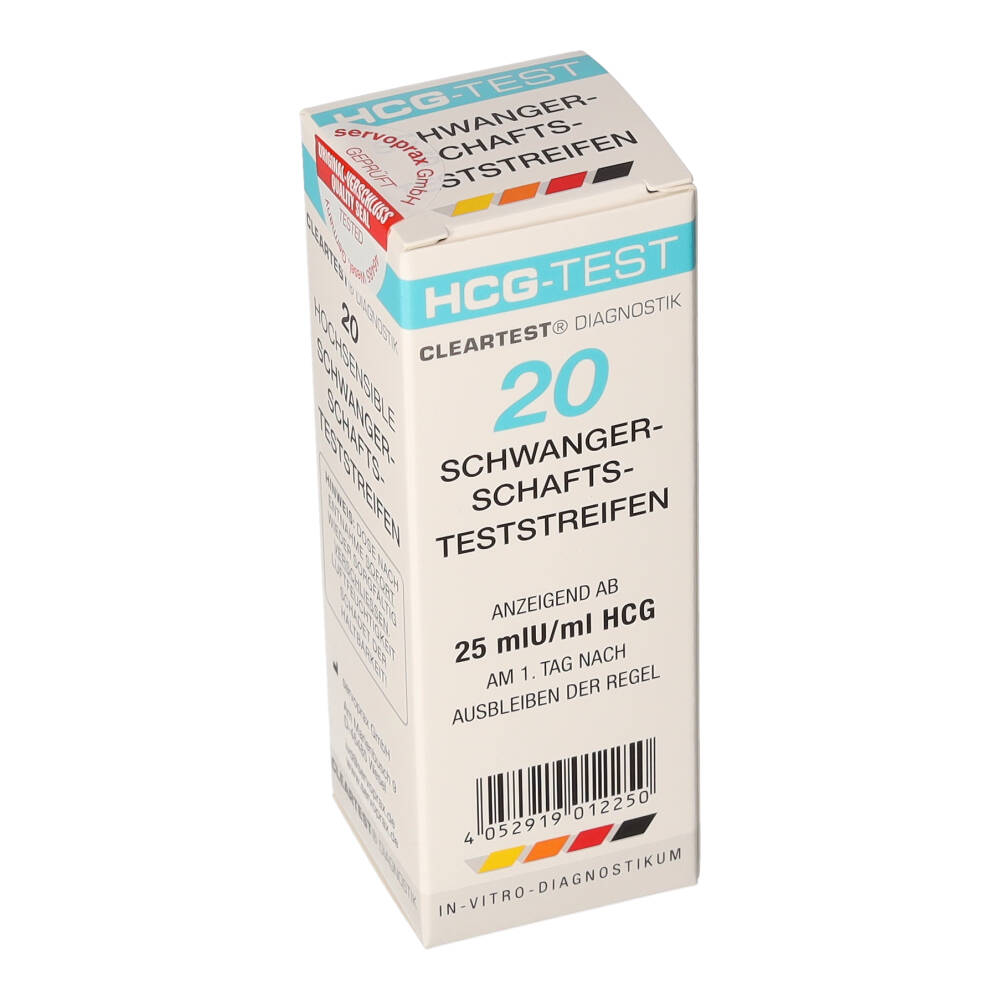SCHWANGERSCHAFTSTESTSTREIFEN Cleartest Praxisp. 20 St Teststreifen