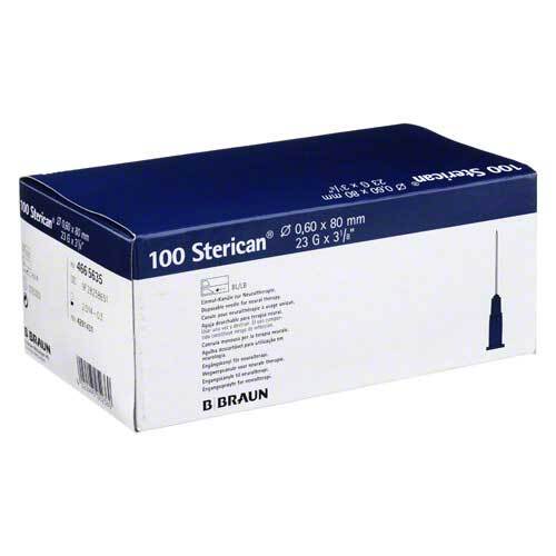 Sterican 23G 0,6x80 mm blau 100 St Kanüle