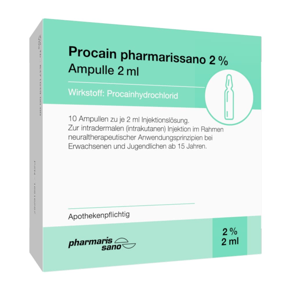 Procain pharmarissano 2% Ampulle 2ml 10X2 ml Injektionslösung