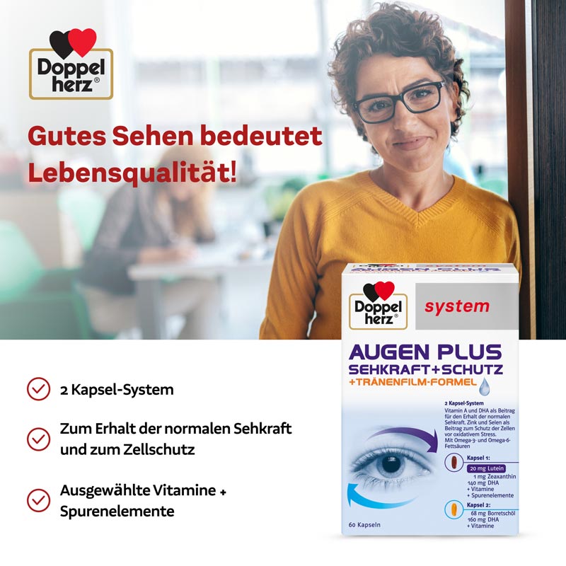 Doppelherz system AUGEN PLUS SEHKRAFT+SCHUTZ  60 St Kapseln