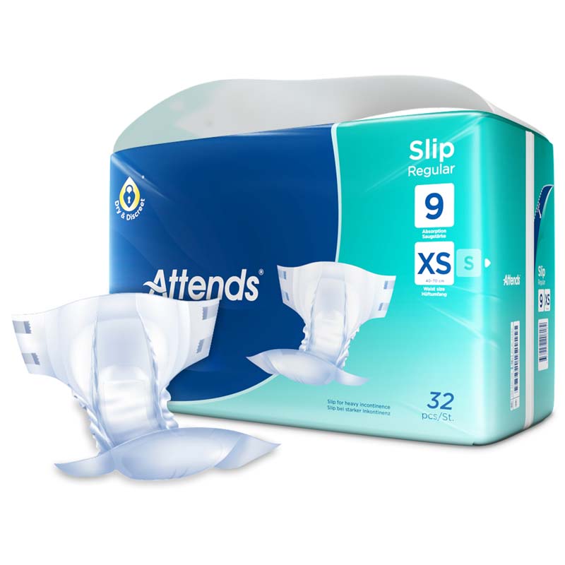 ATTENDS Slip Regular 9 extra small Box 4X32 St